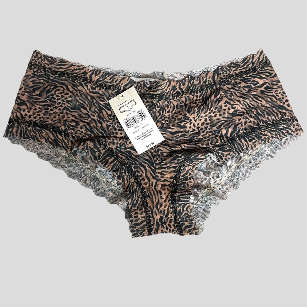 hanky Panky signature lace Boyshort New with tags NWT Animal print